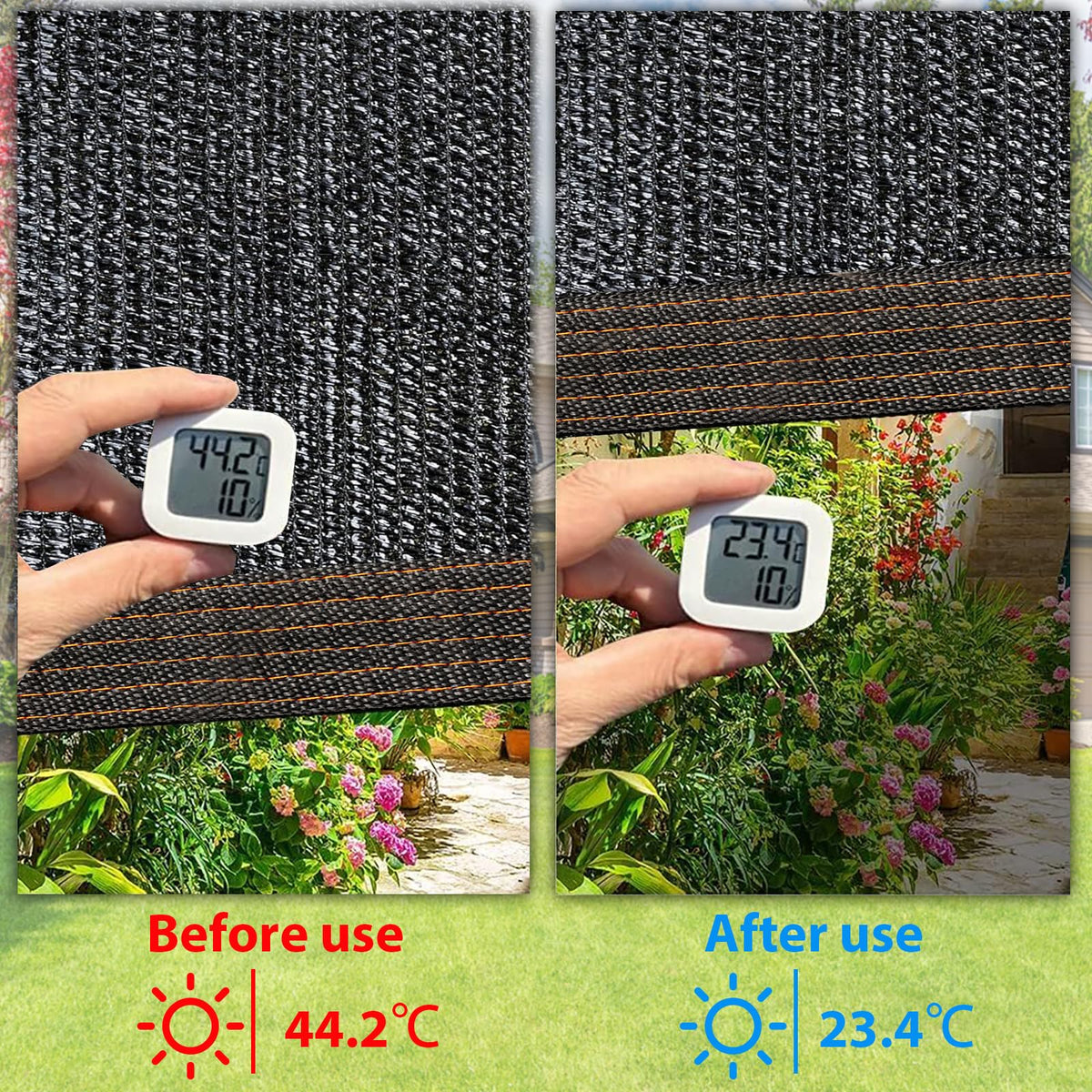 LCYFBE 8x10 ft shade cloth remains practical for seasonal setups.