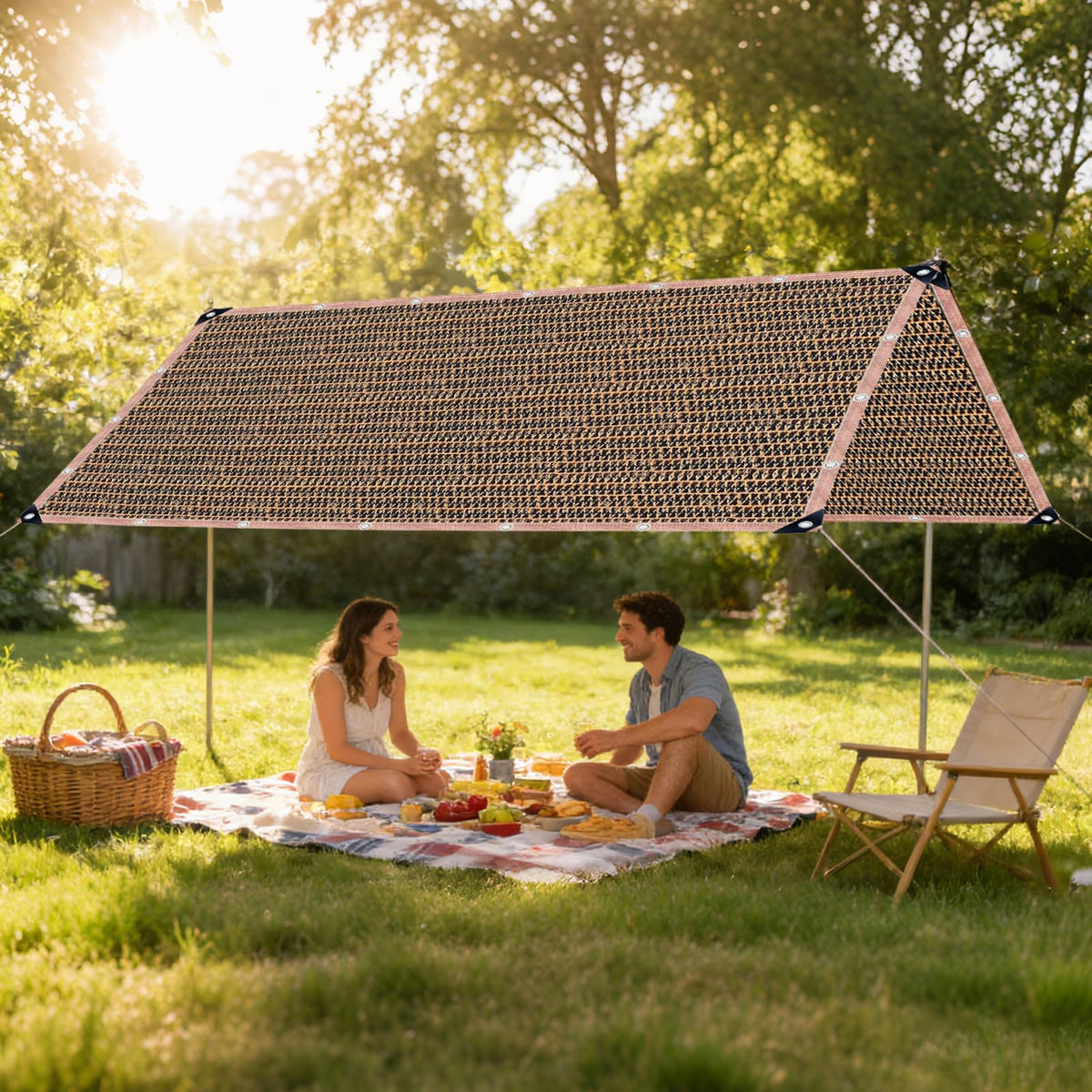 LCYFBE patio shade with 90% sun protection for comfortable outdoor lounging.