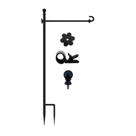 LCCBRO garden flag holder stand ready for outdoor use with 12x18 flags.