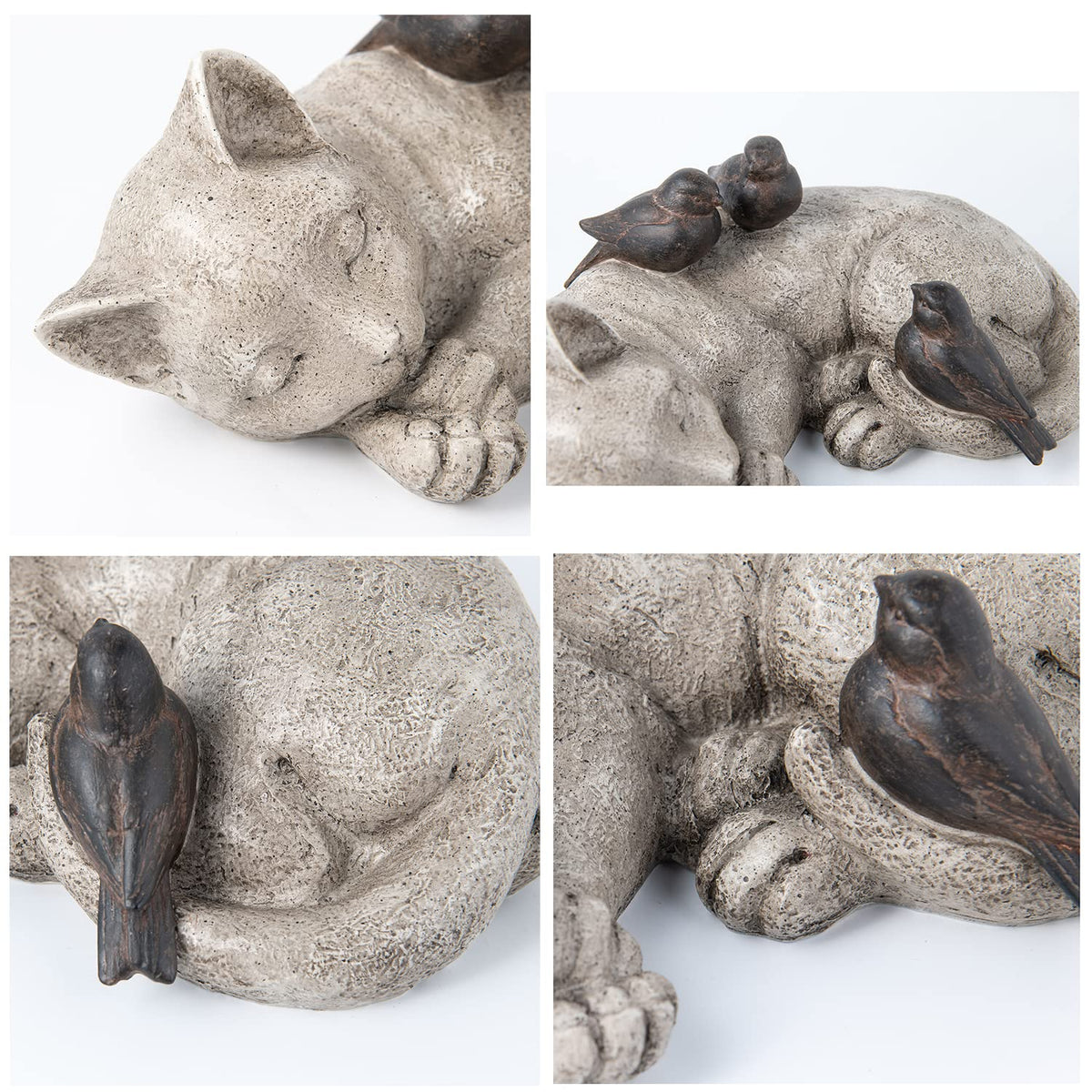 LCdecohome cat memorial marker in resin withstands outdoor conditions