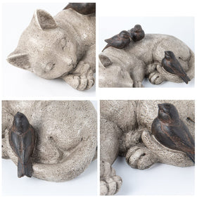 LCdecohome cat memorial marker in resin withstands outdoor conditions