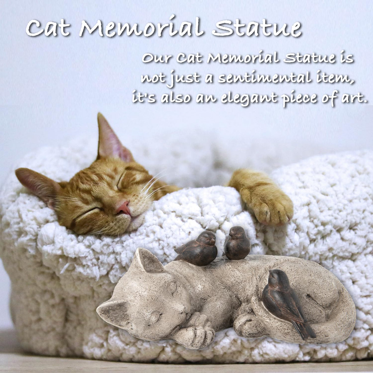 LCdecohome outdoor cat statue suits patios with durable, lifelike resin