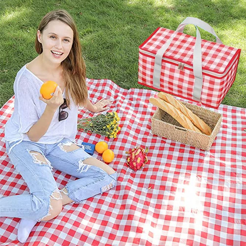 Lchkrep insulated cooler bag with zippered top for secure transport.