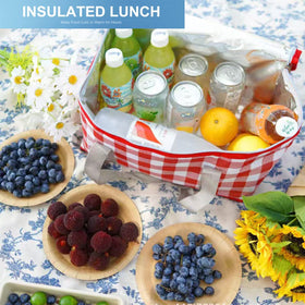Lchkrep picnic bag with large 24L capacity for 2 to 3 people.