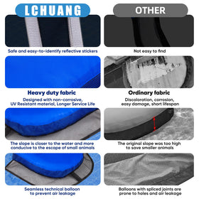 Internal PVC airbag in LCHUANG ramp prevents leaks and maintains buoyancy