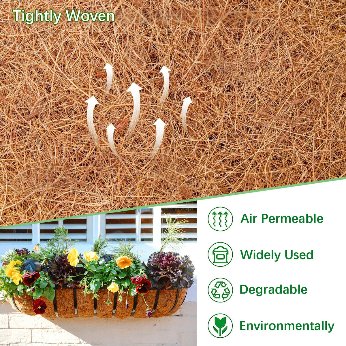 LCHUANG coco liner 7in depth supports root air flow and moisture
