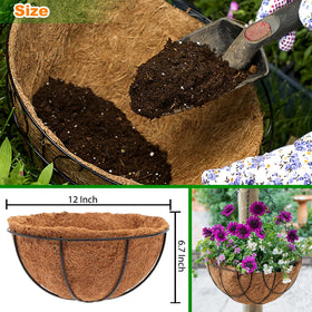 LCHUANG round coco liner 12in for planters enhances airflow and nutrient release.