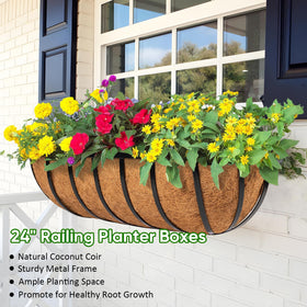 LCHUANG hanging baskets with coconut liner support healthy root growth.