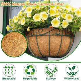 LCHUANG coconut fiber liner 12in helps water retention without waterlogging.