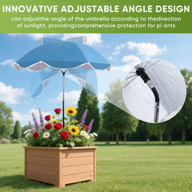 LCHUANG adjustable-angle canopy provides flexible shade as the sun tracks.