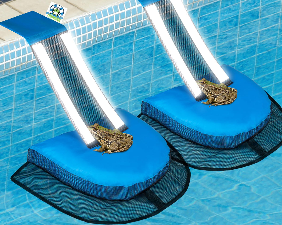 LCHUANG Pro Pool Animal Escape Ramp 01 at pool edge helps wildlife reach safety.