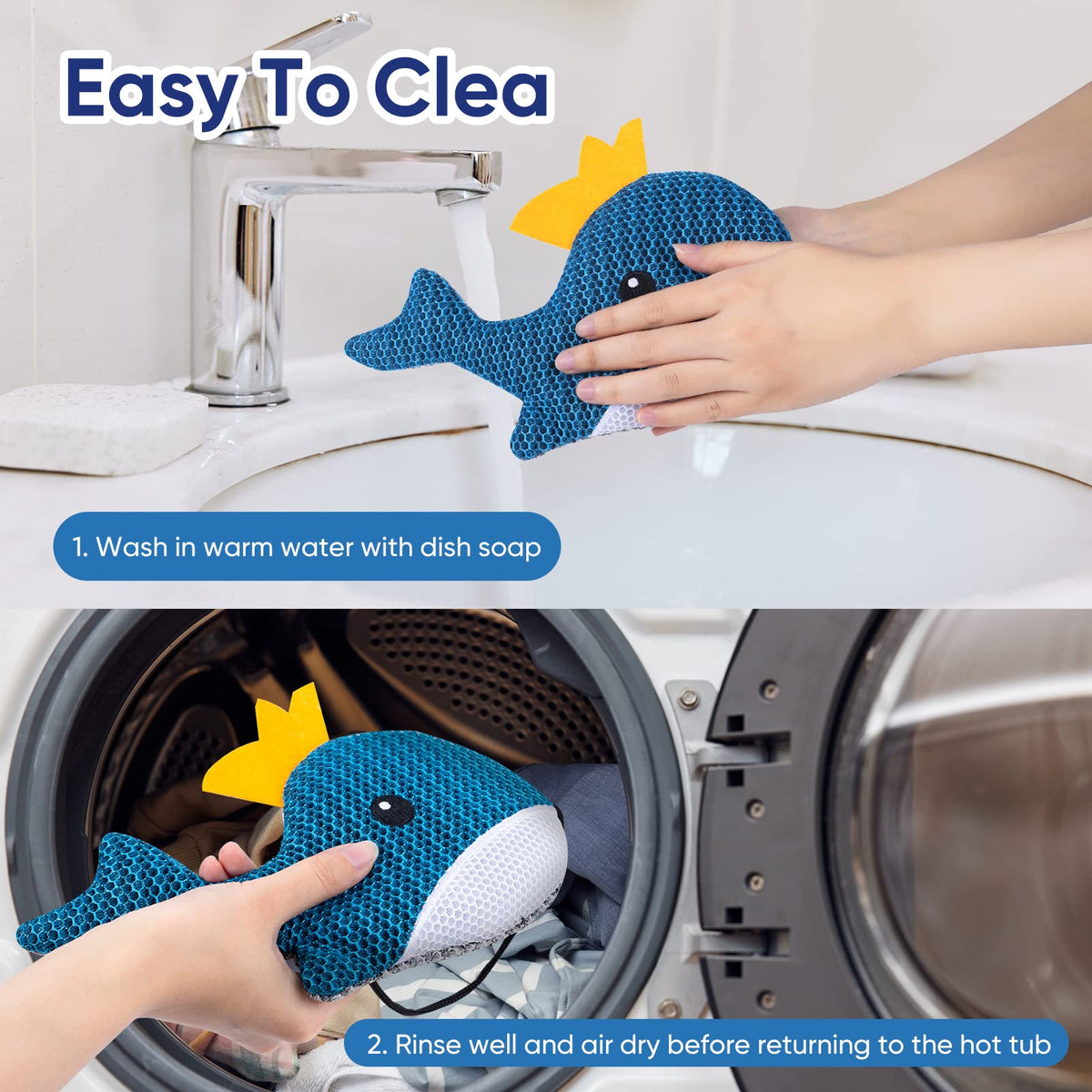 LCHUANG whale design hot tub accessory adds charm and ease