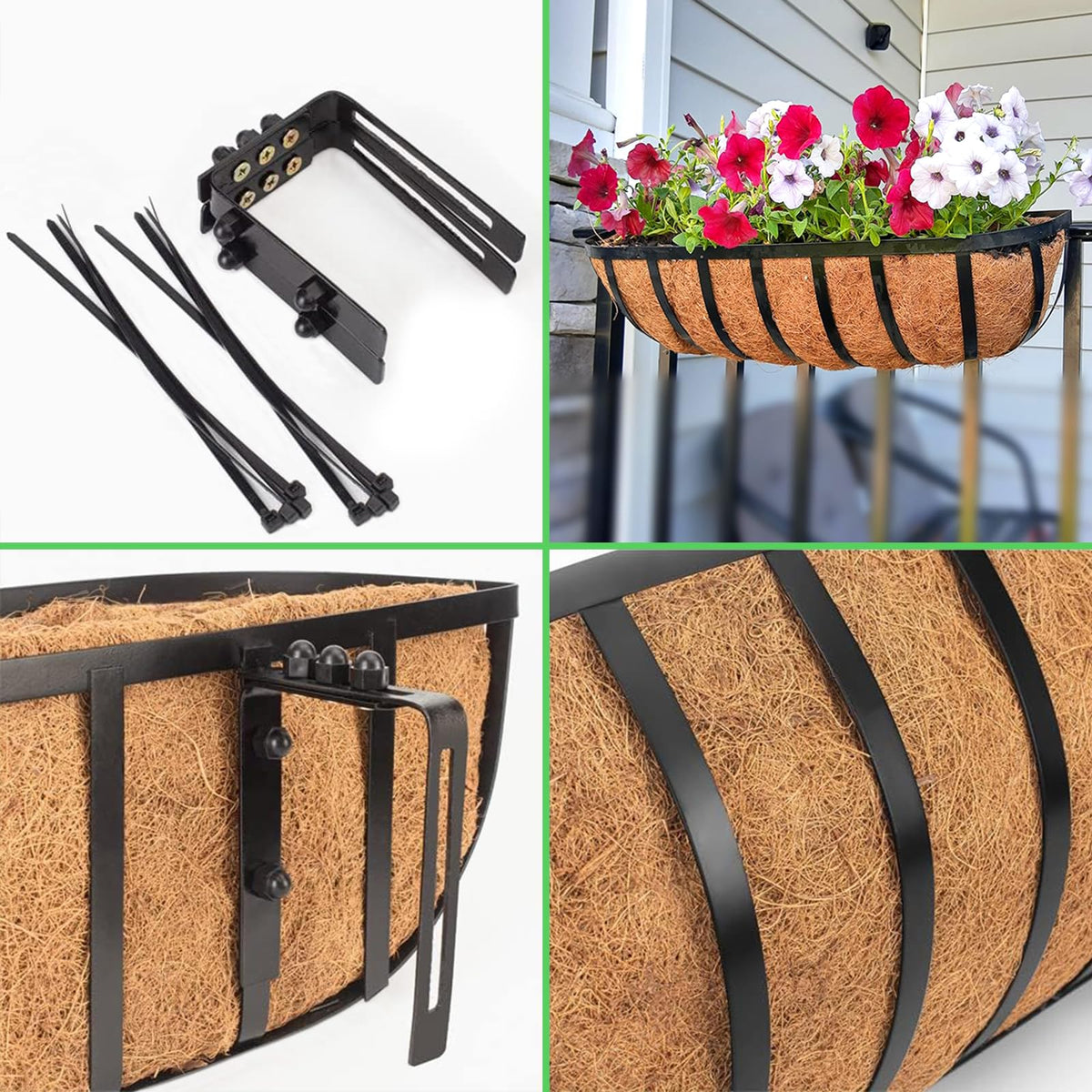 LCHUANG railing planters suit decks, fences, and walls.