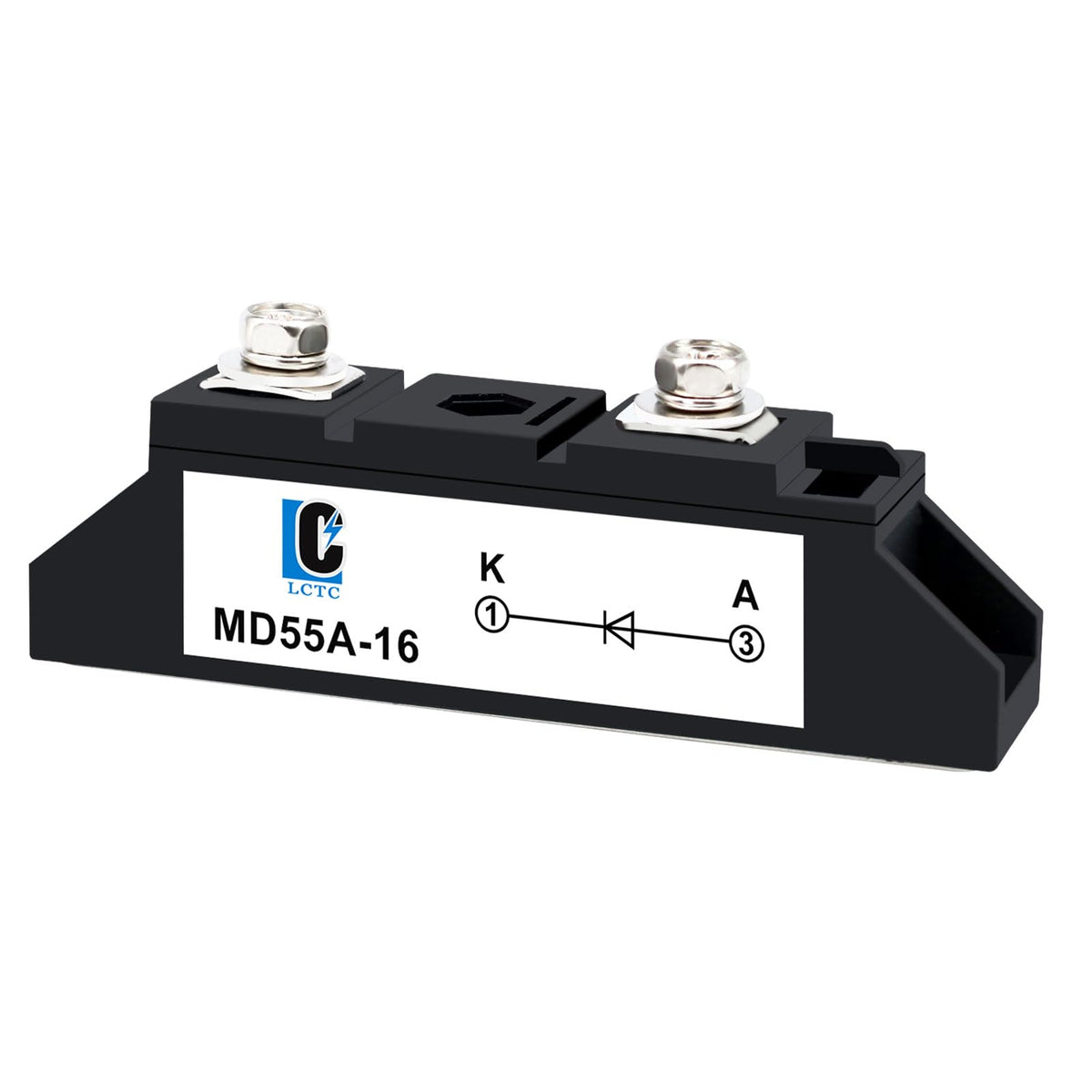 LCLCTC MD55A-16 anti-reverse diode body shows robust housing for backfeed protection.