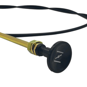 Choke cable end connector showing secure attachment.