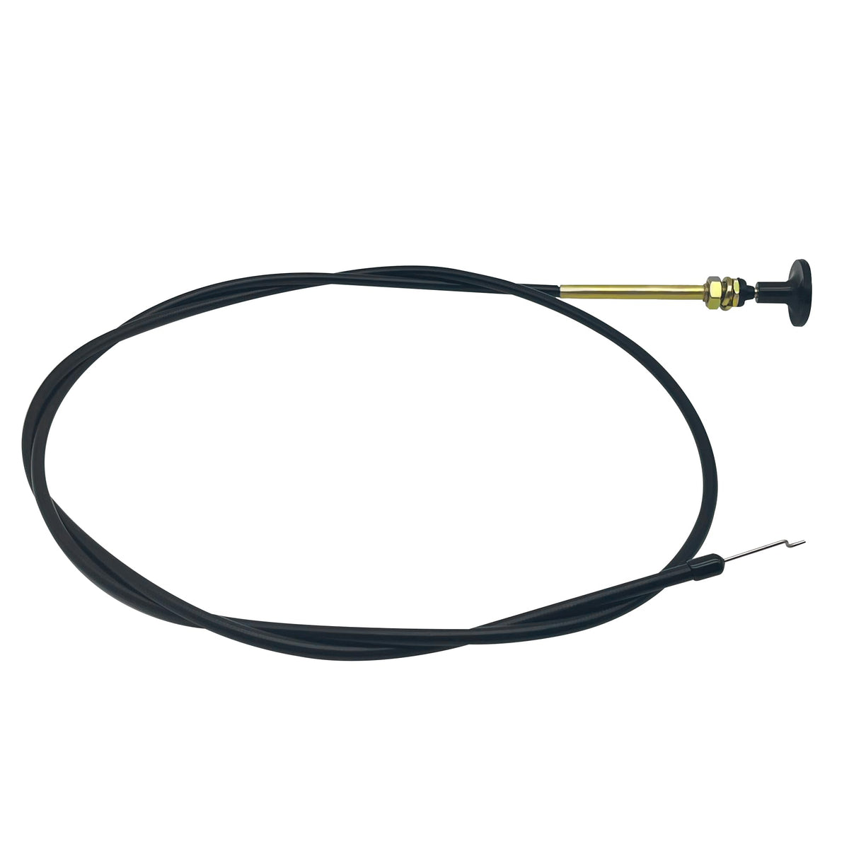 LCMLA choke cable installed on Exmark mower for precise control.