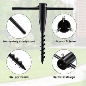 Lcokeiy lightweight portable sand anchor easy to carry in beach bag.