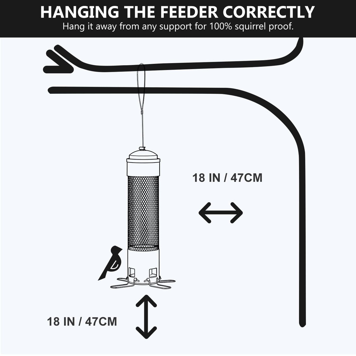LCSEVEN wide feeding ports support small and large birds alike
