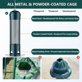 LCSEVEN durable metal cage withstands weather year-round.