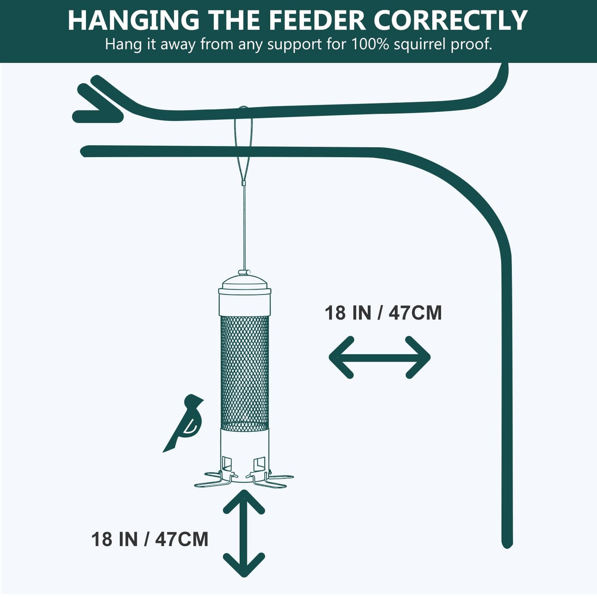 LCSEVEN four-perch design provides space for multiple bird species.