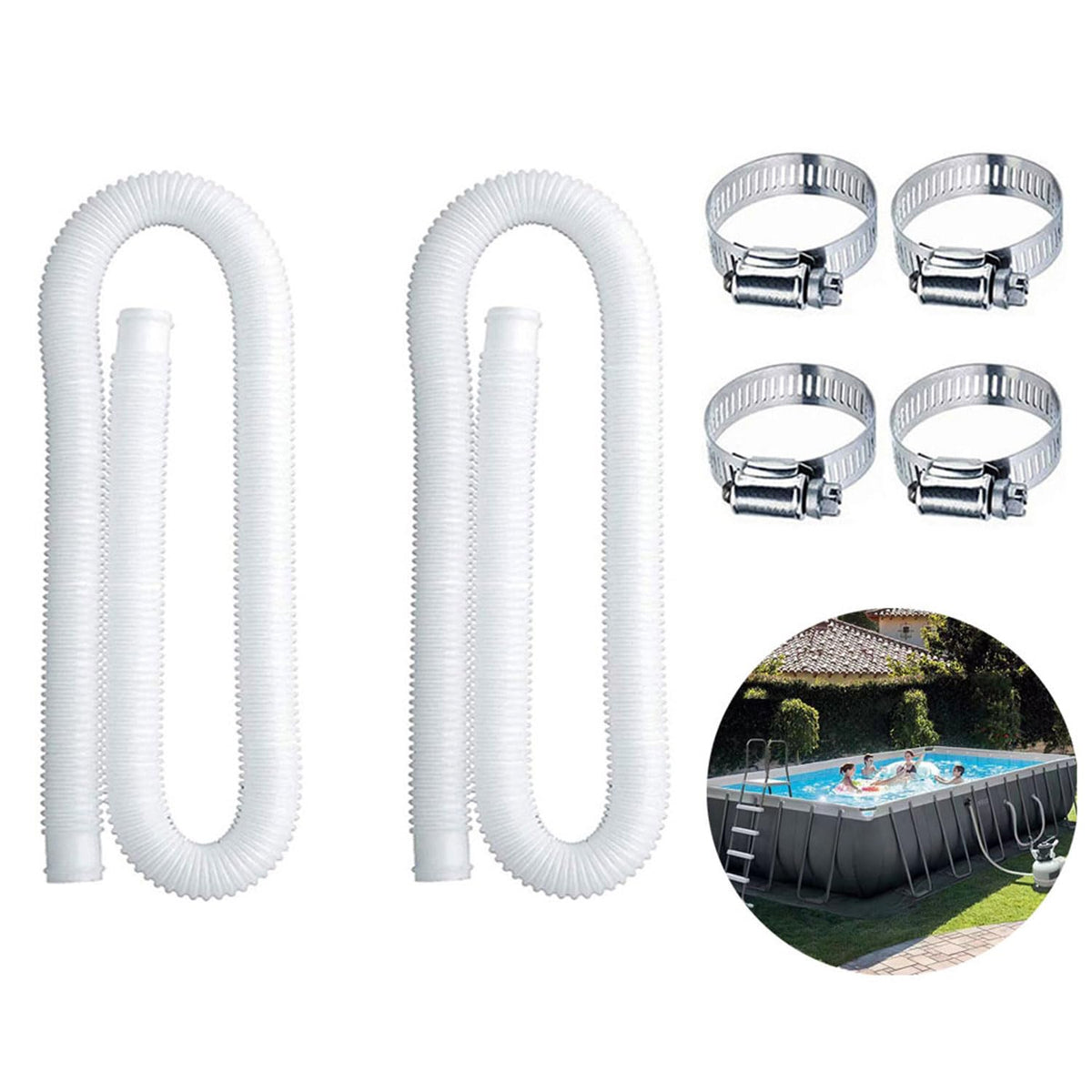 Lctlyx pool hose 59inch with 1.25in diameter for reliable flow monitoring