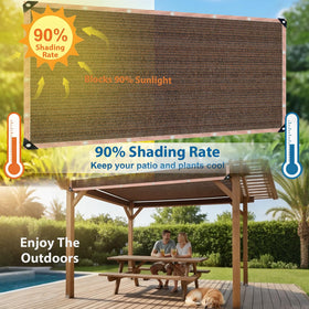LCYFBE shade cloth 6x8ft mocha hose-clean friendly and easy to clean.