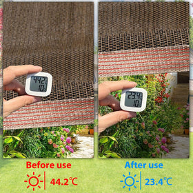 LCYFBE shade cloth 6x8ft mocha sun protection reduces glare on patios.