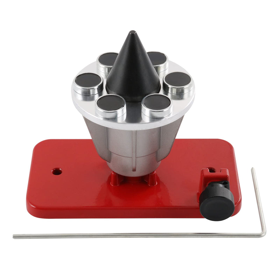 LDMINDA magnetic wall mount blade balancer in red provides secure blade balancing.