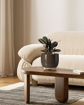 LE TAUCI ceramic plant pot 5.1 inch for compact herbs.