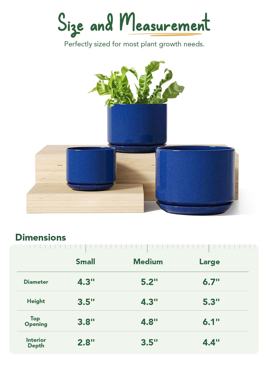 LE TAUCI plant pot with included saucer to protect surfaces