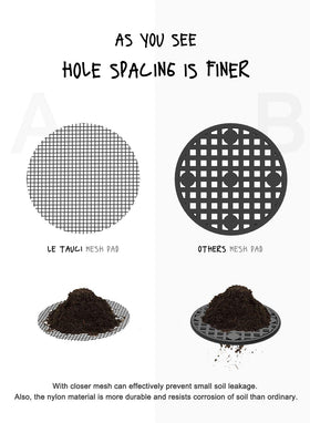 LE TAUCI drainage cover 2mm openings promotes drainage and prevents soil loss.