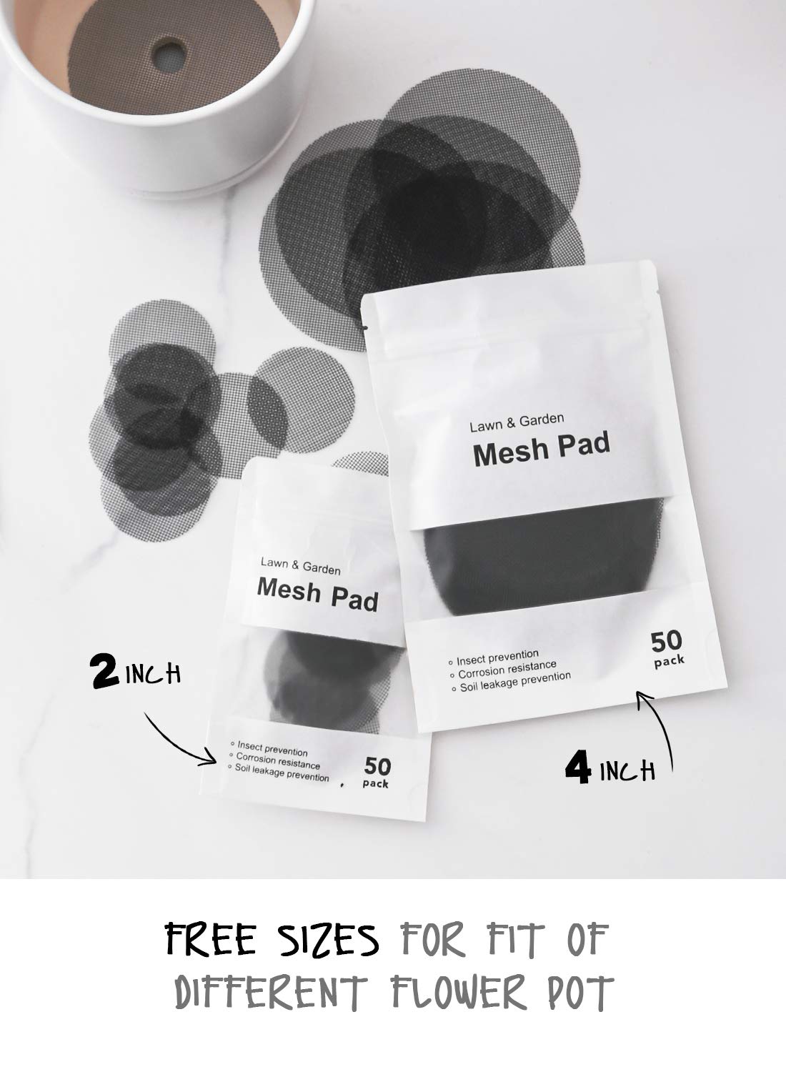 LE TAUCI durable 4-inch mesh pad for everyday use.