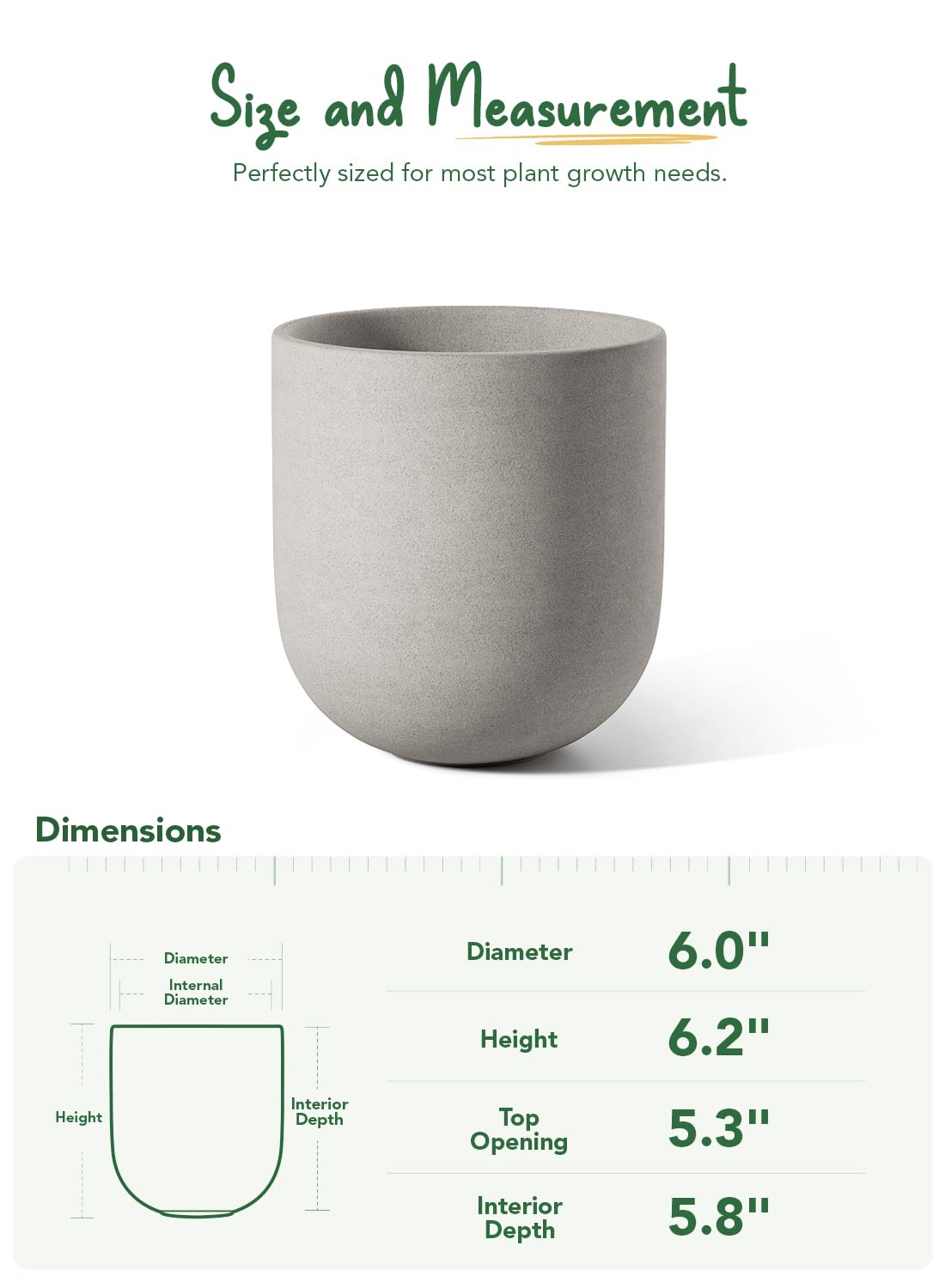 LE TAUCI planter highlighting the drainage hole and moisture control features.