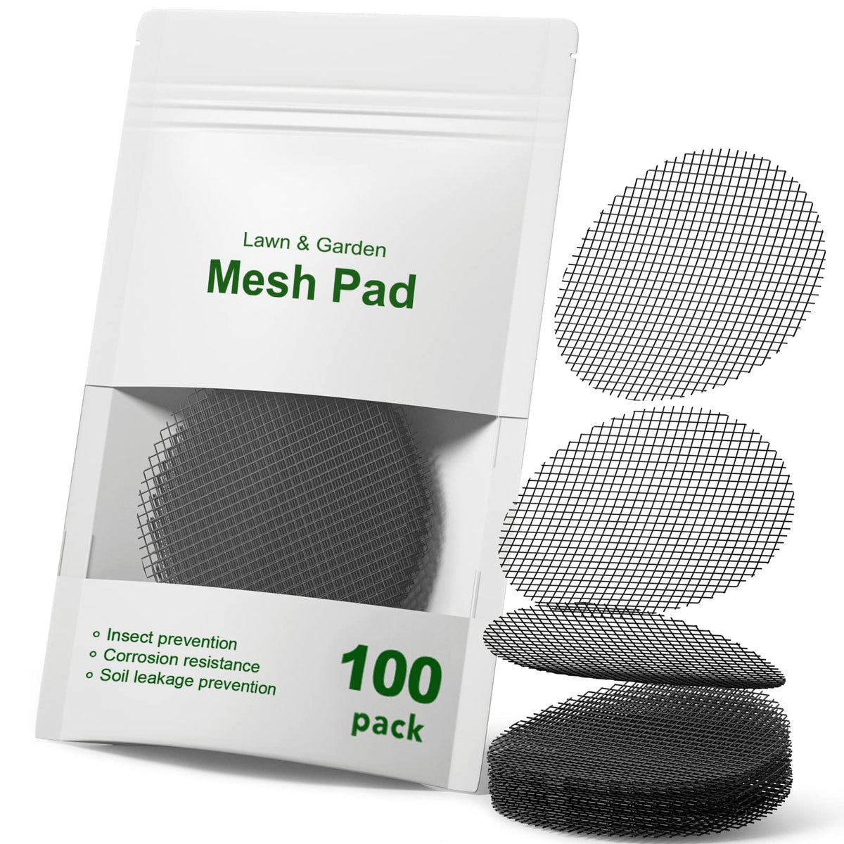 LE TAUCI plant pot hole mesh pad 2-inch round keeps soil in place.