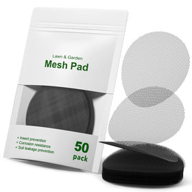 LE TAUCI 4-inch round mesh pad for plant pots improves drainage and soil retention.