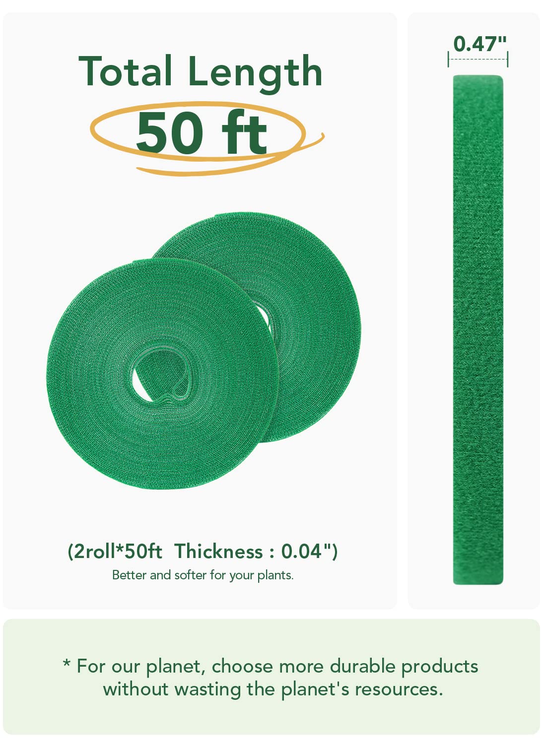 LE TAUCI Plant Ties feature non-slip thicker contact for reliable hold.