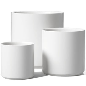 LE TAUCI set of 3 ceramic planters, gift-ready packaging.