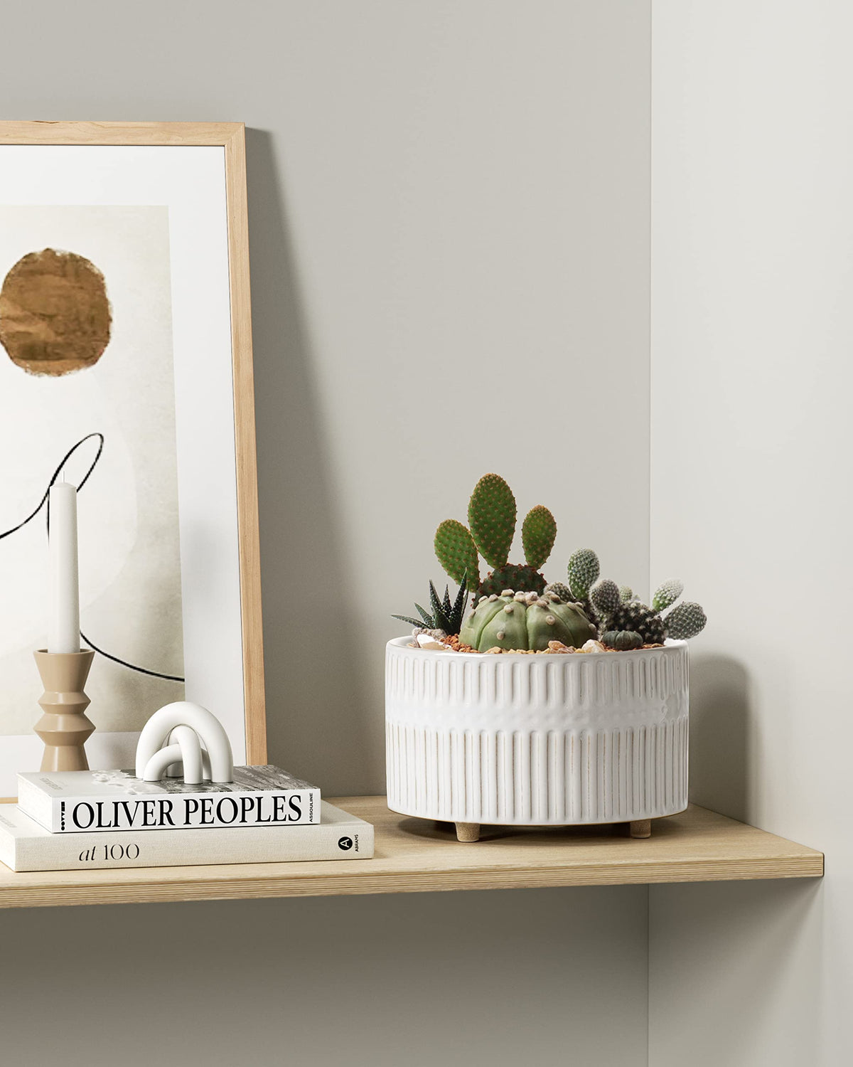 LE TAUCI succulent planters footed design elevates pots for balanced decorative display