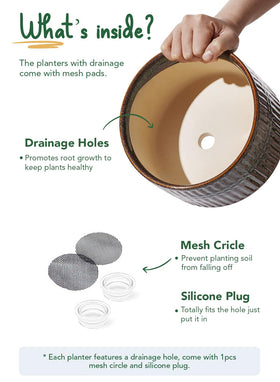 LE TAUCI removable plug lets you switch to non-draining use.