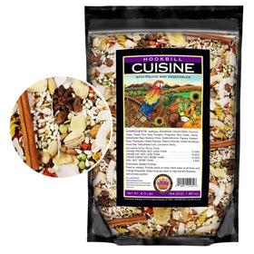 Leach Grain & Milling Co. Large Hookbill Cuisine macaws seed bag for balanced nutrition.