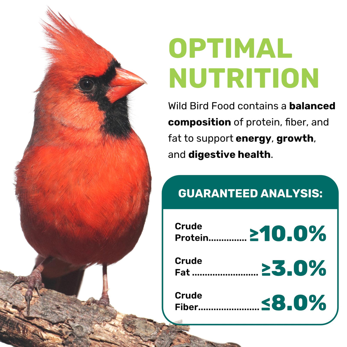 Leach Grain & Milling Co. Premium mix with real ingredients loved by cardinals, finches, and chickadees.