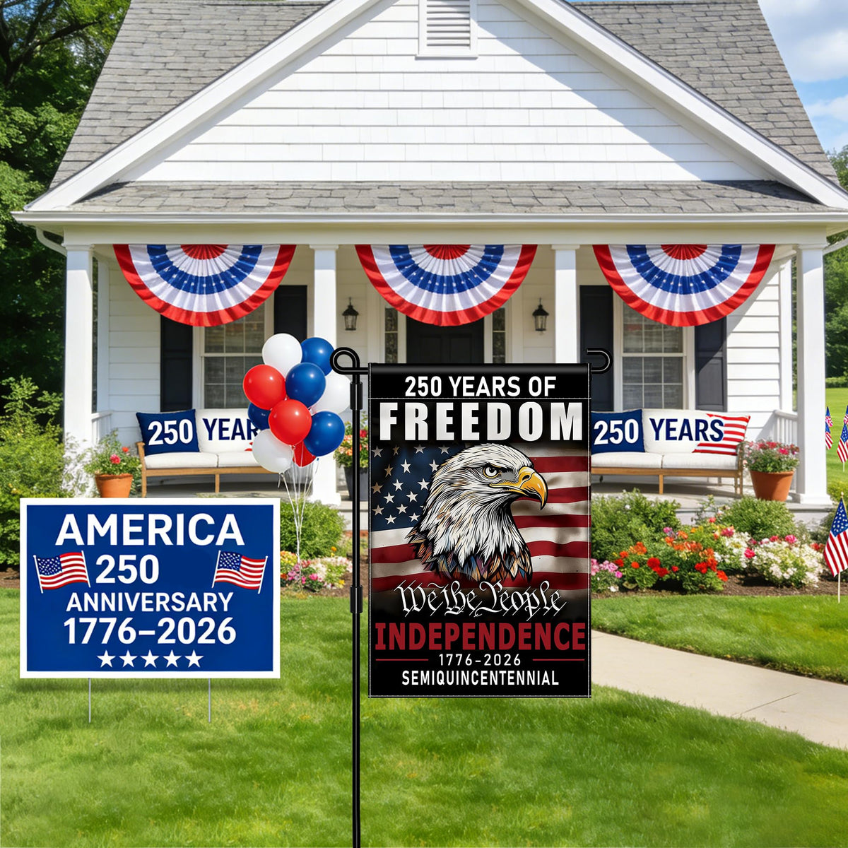 Leadinor durable burlap flag texture for outdoor resilience.