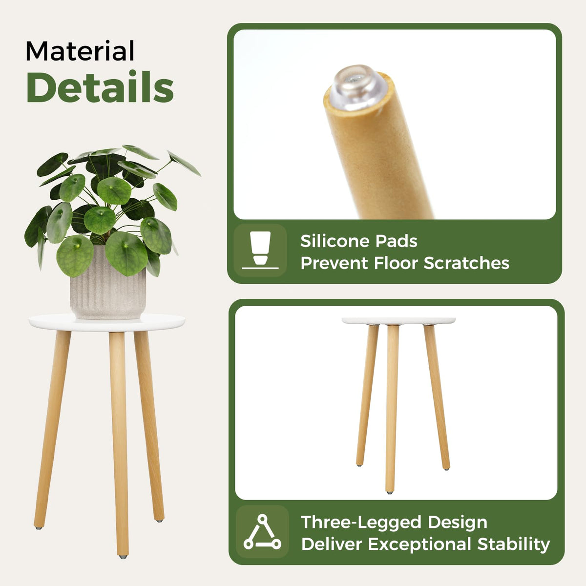 Leaf&lull indoor plant stand shown in living room for elegance