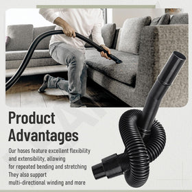 LEAFLEX flexible hose bends easily for tight spaces and chair legs.