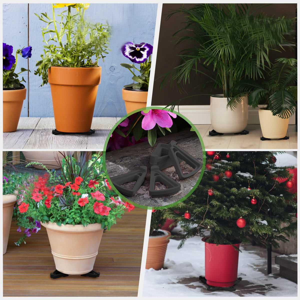 LeafLassie anti-slip feet keep pots steady on any surface.
