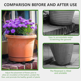 LeafLassie pot feet elevate outdoor planters for drainage and protection.