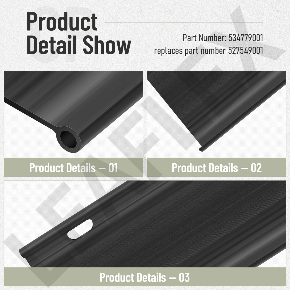 Leaflex 16-inch rear guard flap provides targeted coverage