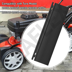 Leaflex new-design trailing shield reduces snag risk during forward mowing.