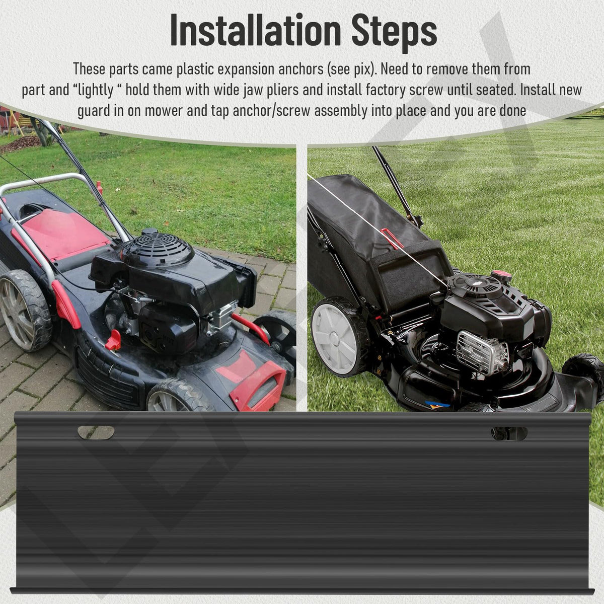 Leaflex 40V lawn mower flap helps manage debris and grass clippings