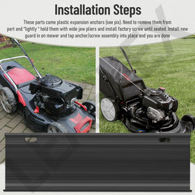 Leaflex 40V lawn mower flap helps manage debris and grass clippings